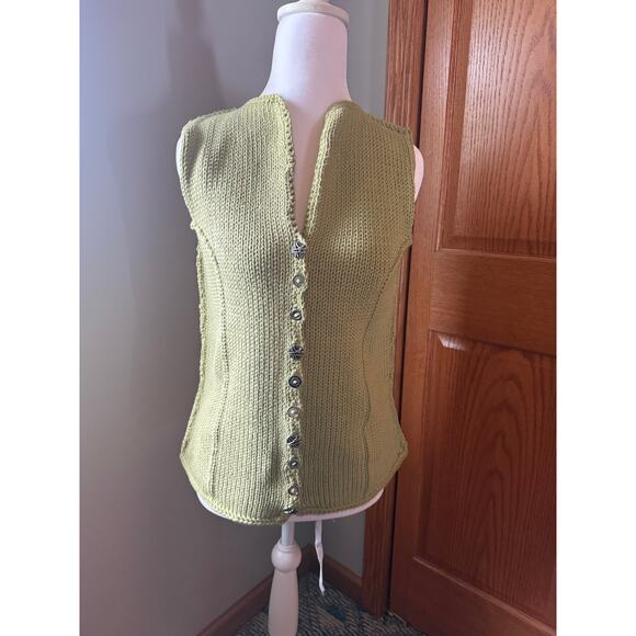 Boho Style Pure Handknit Sweater Vest Small/Medium - Picture 1 of 6